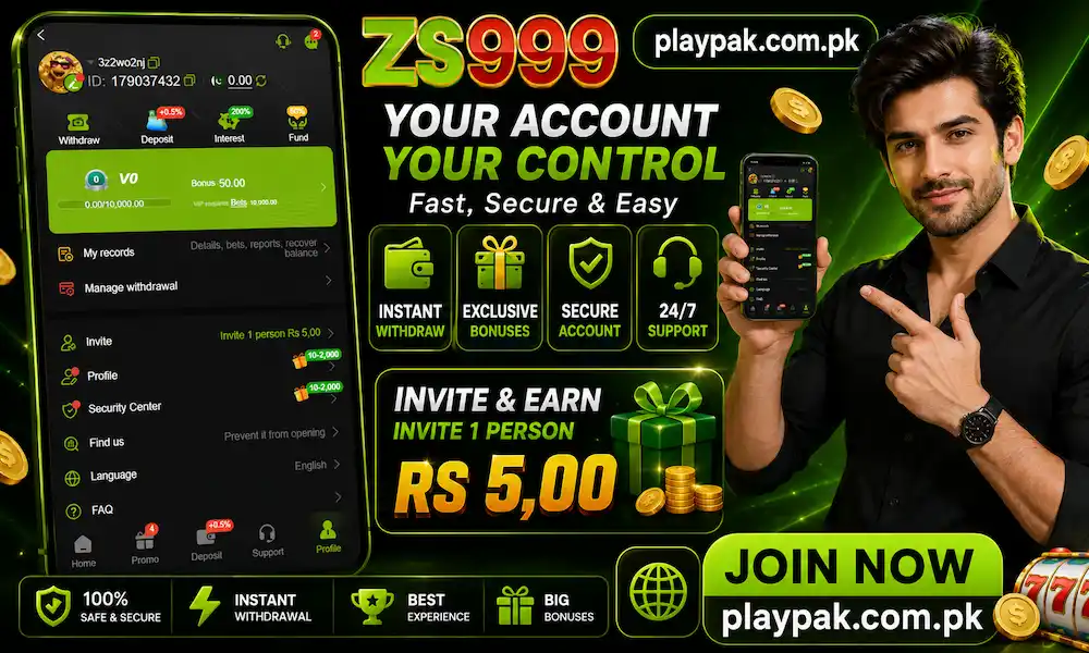ZS999 PlayPak secure gaming app promotion