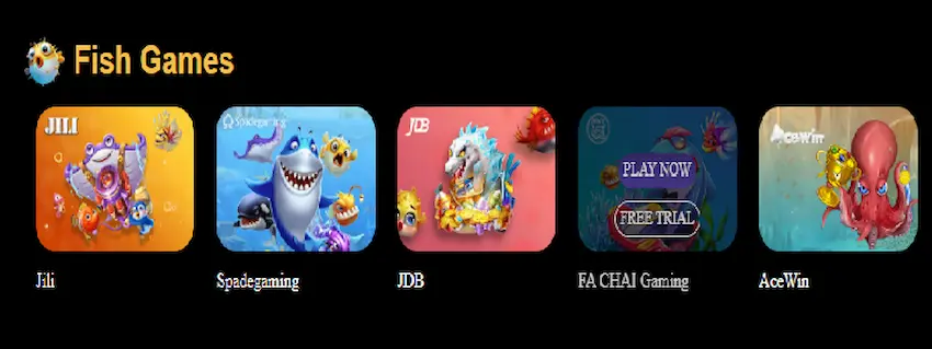 WinPKR777 fish games lobby screenshot