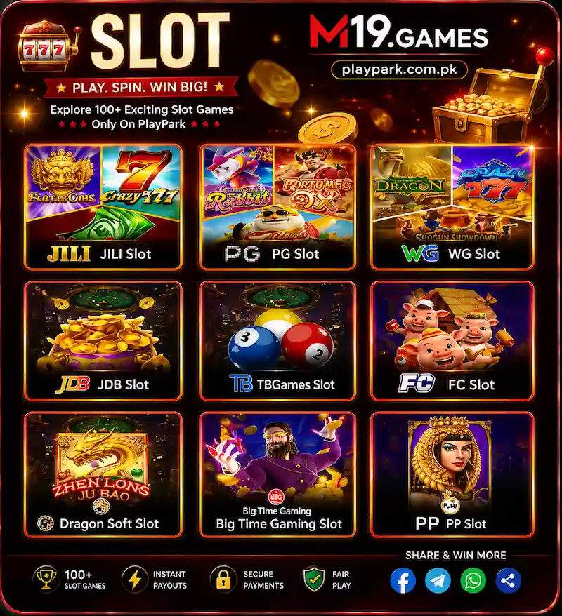 M19 Games slot collection banner