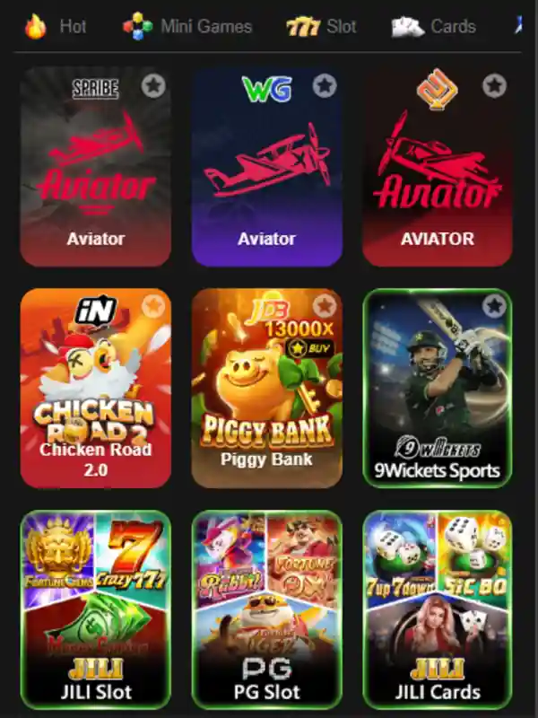 Y333 Game categories app screenshot